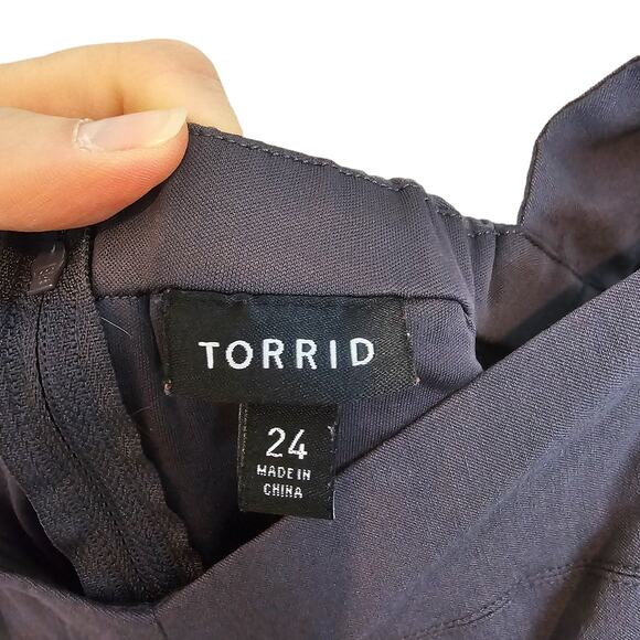 Torrid Dress Plus Size Dress Mini Dress V Neck Dress 24 Black Dress Party Dress - Picture 5 of 7